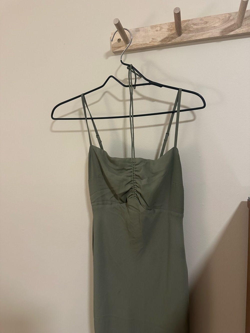 Abercrombie & Fitch Olive Green Top with Spaghetti Straps